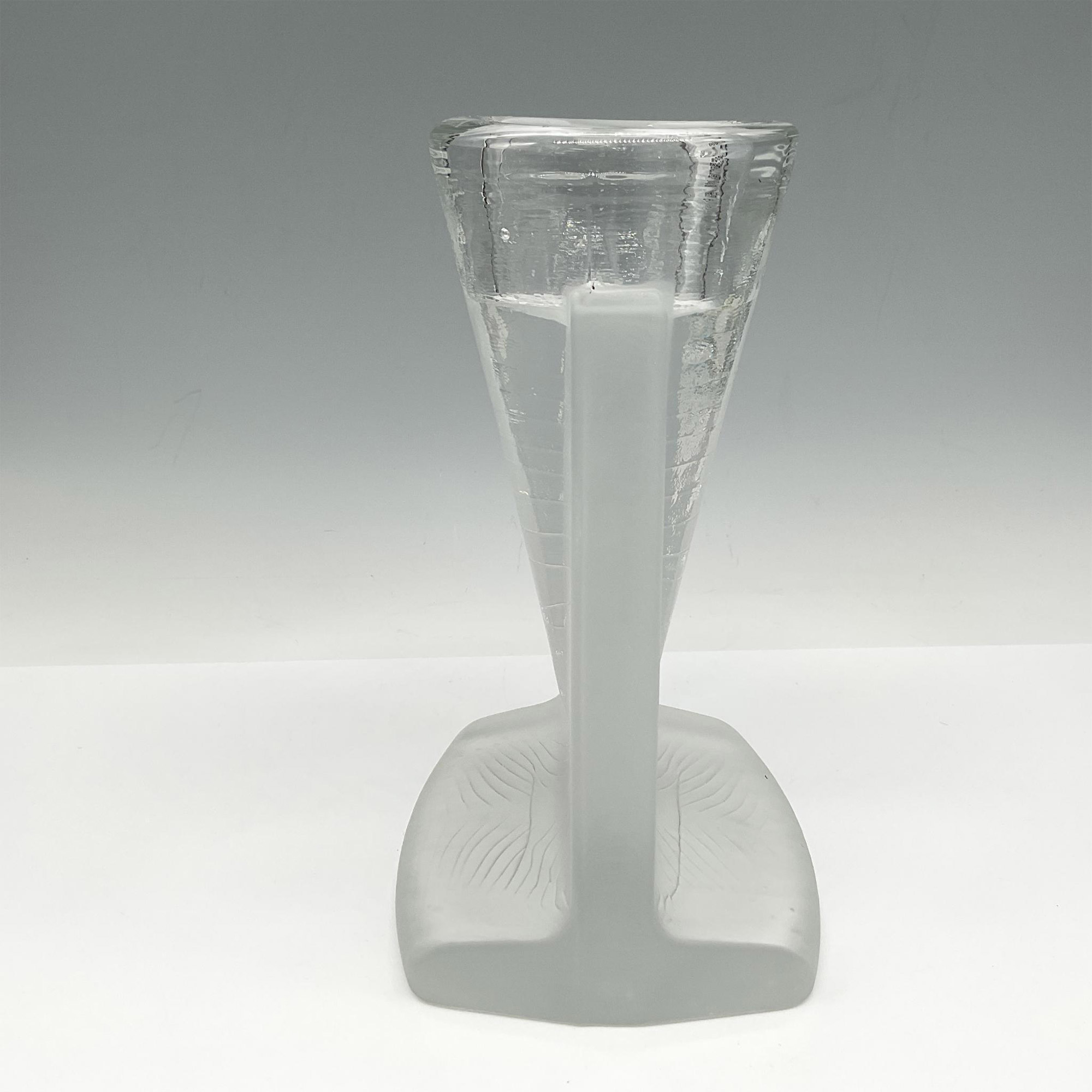 Kosta Boda Glass Candle Holder, Ice Age - Image 2 of 4
