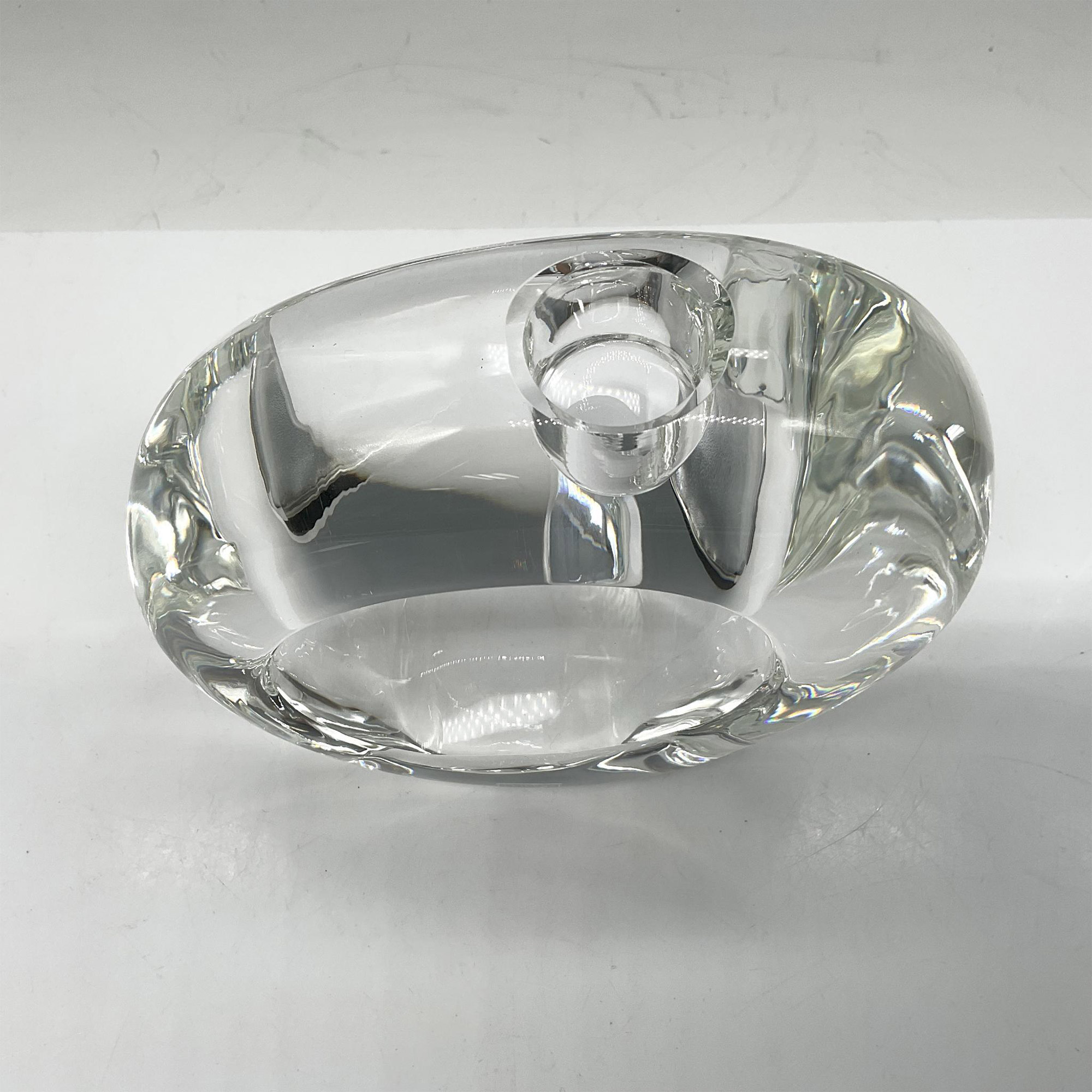 Orrefors Crystal Oval Candle Holder - Image 3 of 5