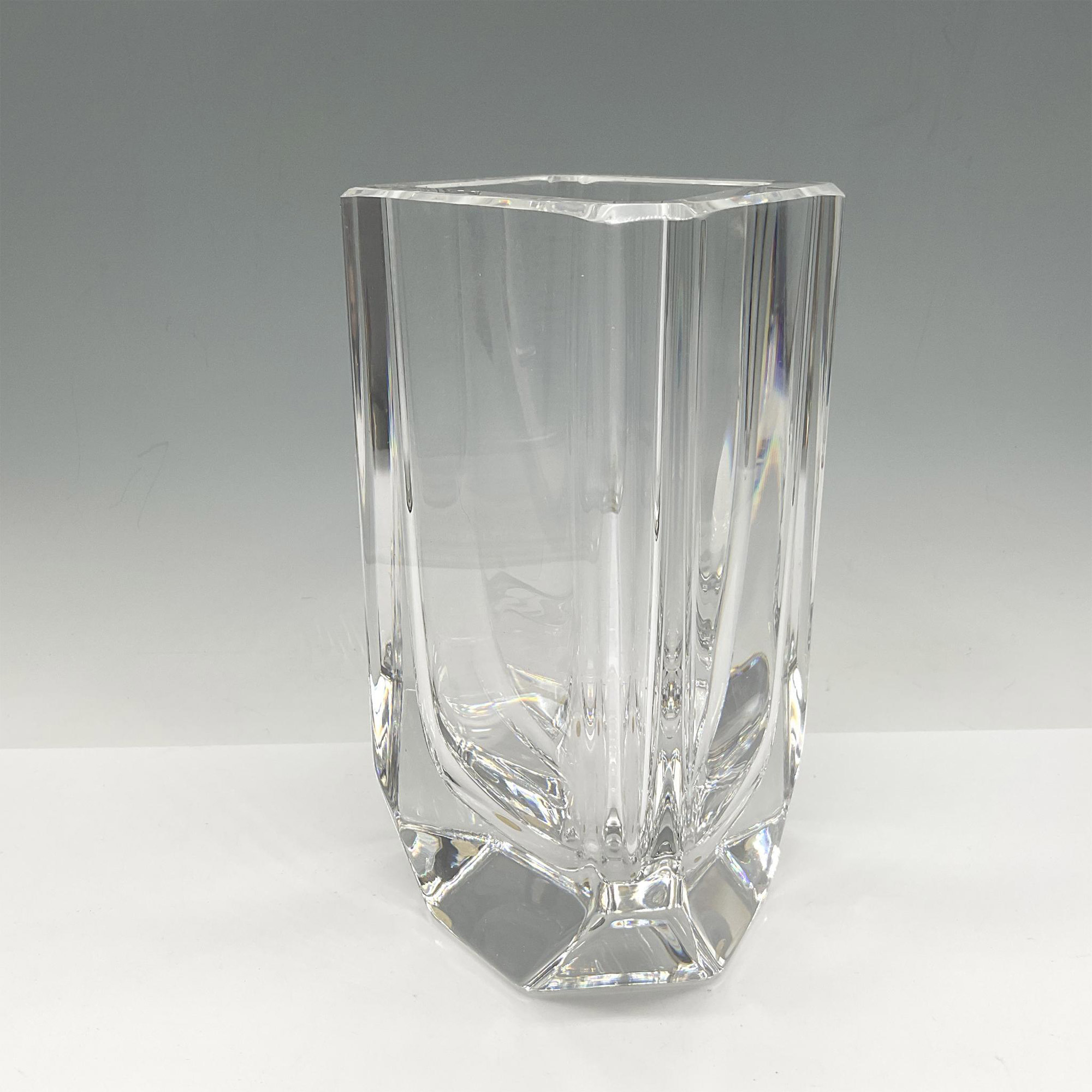 Kosta Boda Four-Sided Crystal Vase, Signed - Image 2 of 4