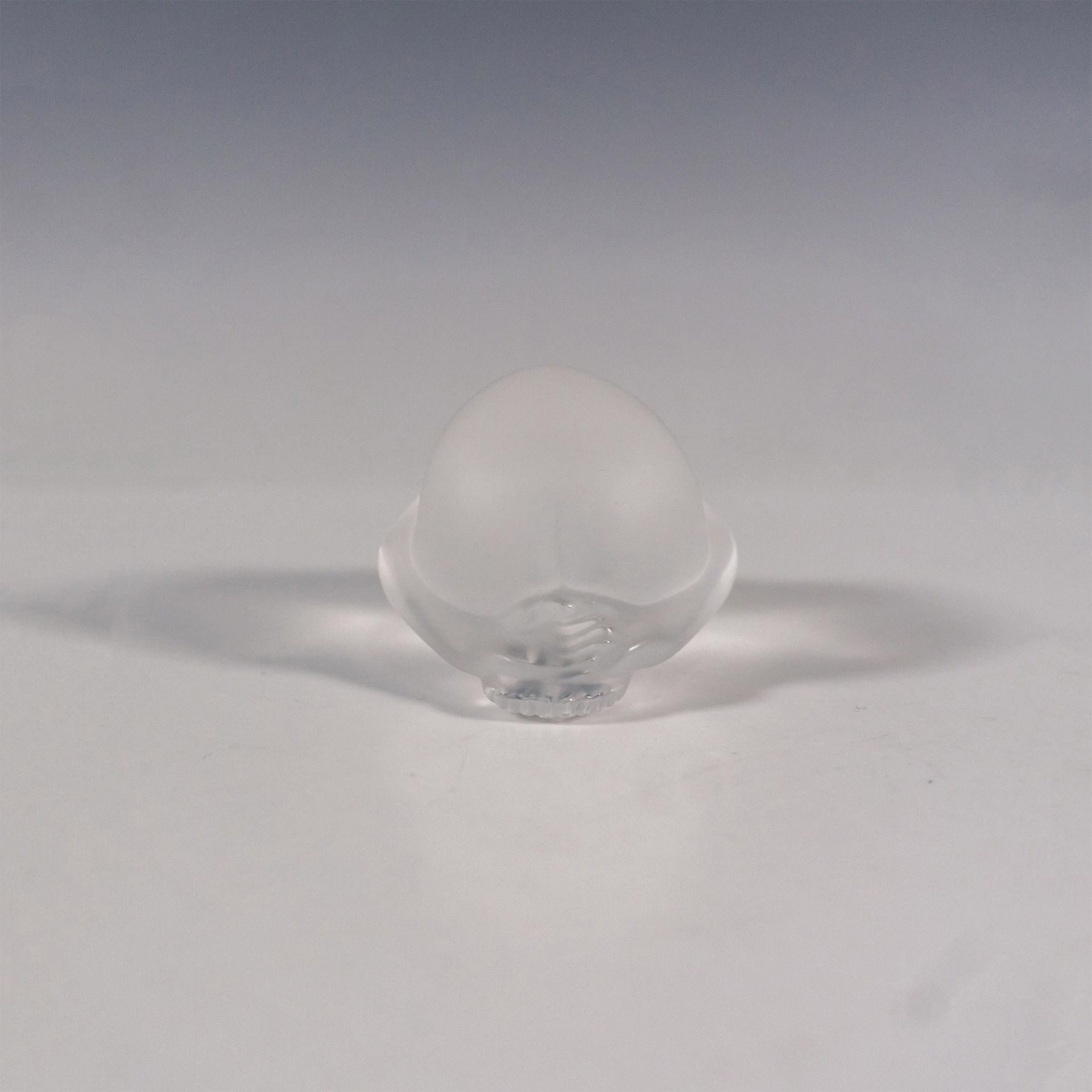 Lalique Crystal Paperweight, Nu Feuille Plie - Bild 3 aus 3