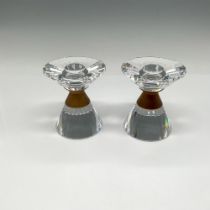 2pc Swarovski Silver Crystal Candle Holders, Colonna