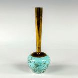 Unusual Delft Mid-Century Modern Lustre Glaze Bud Vase