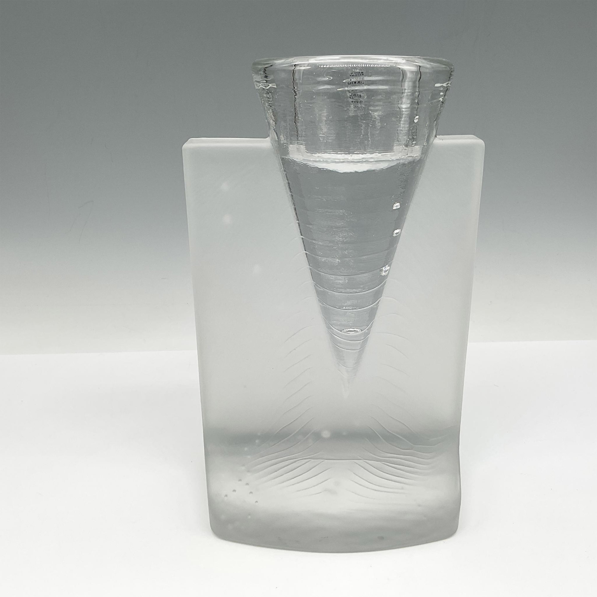 Kosta Boda Glass Candle Holder, Ice Age - Image 3 of 4