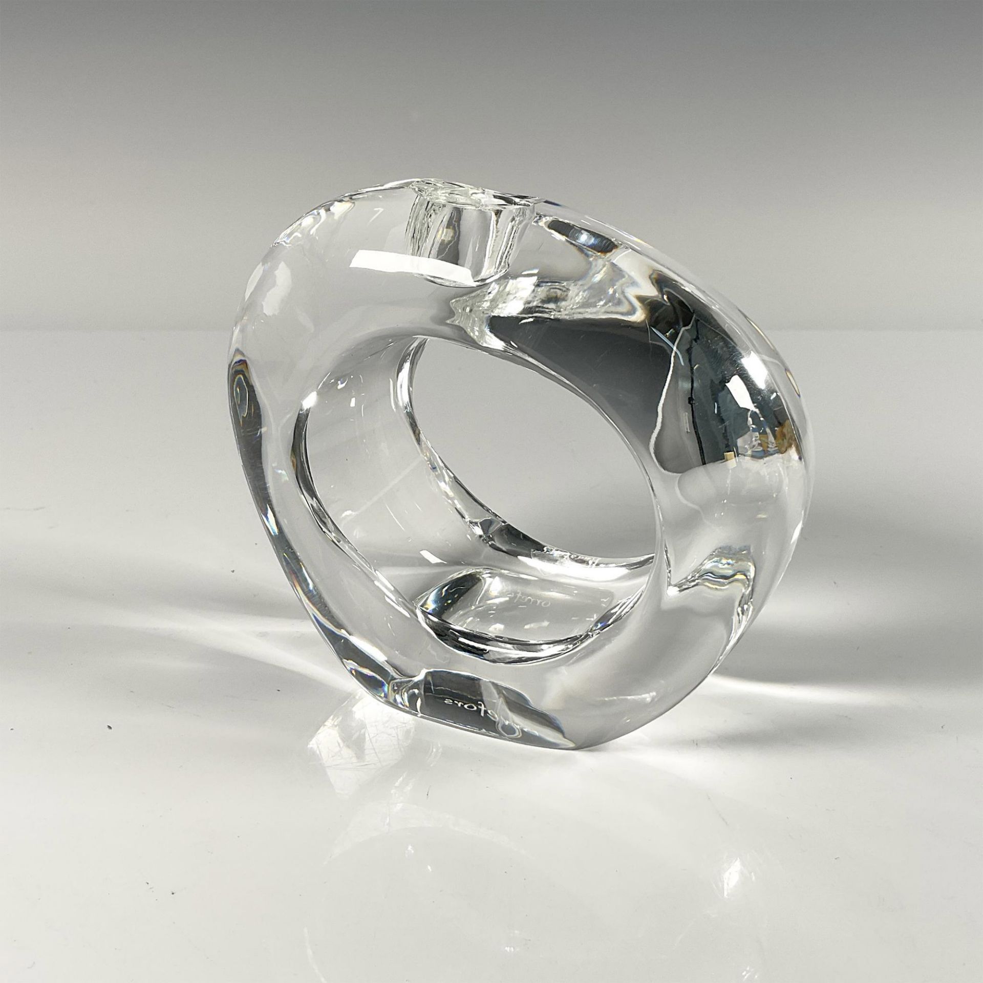 Orrefors Oval Crystal Candleholder, Avlang - Bild 2 aus 4