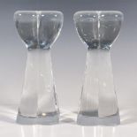 Pair of Baccarat Crystal Candle Holders, Diomede