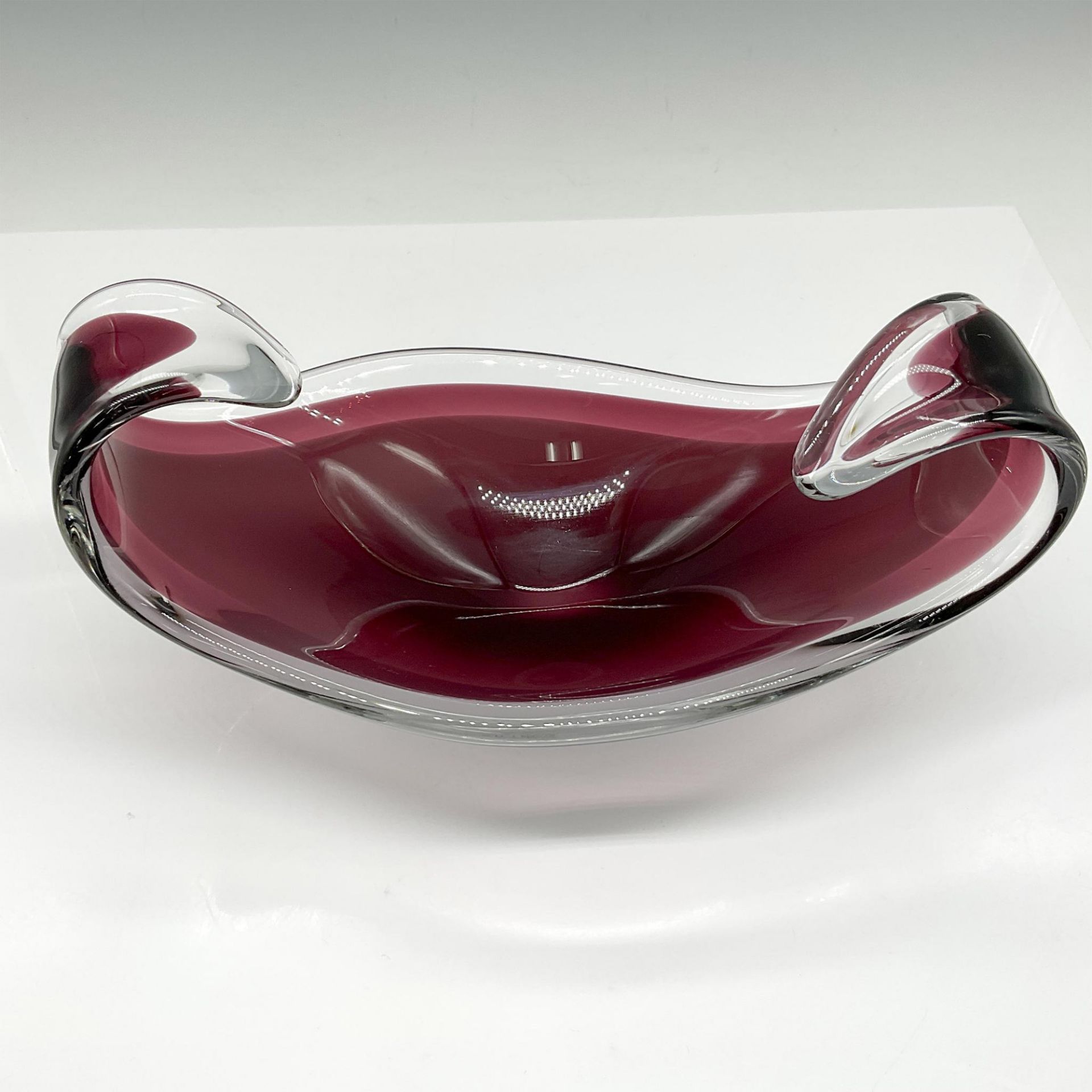 Flygsors Mid-Century Modern Coquille Glass Bowl - Image 3 of 3