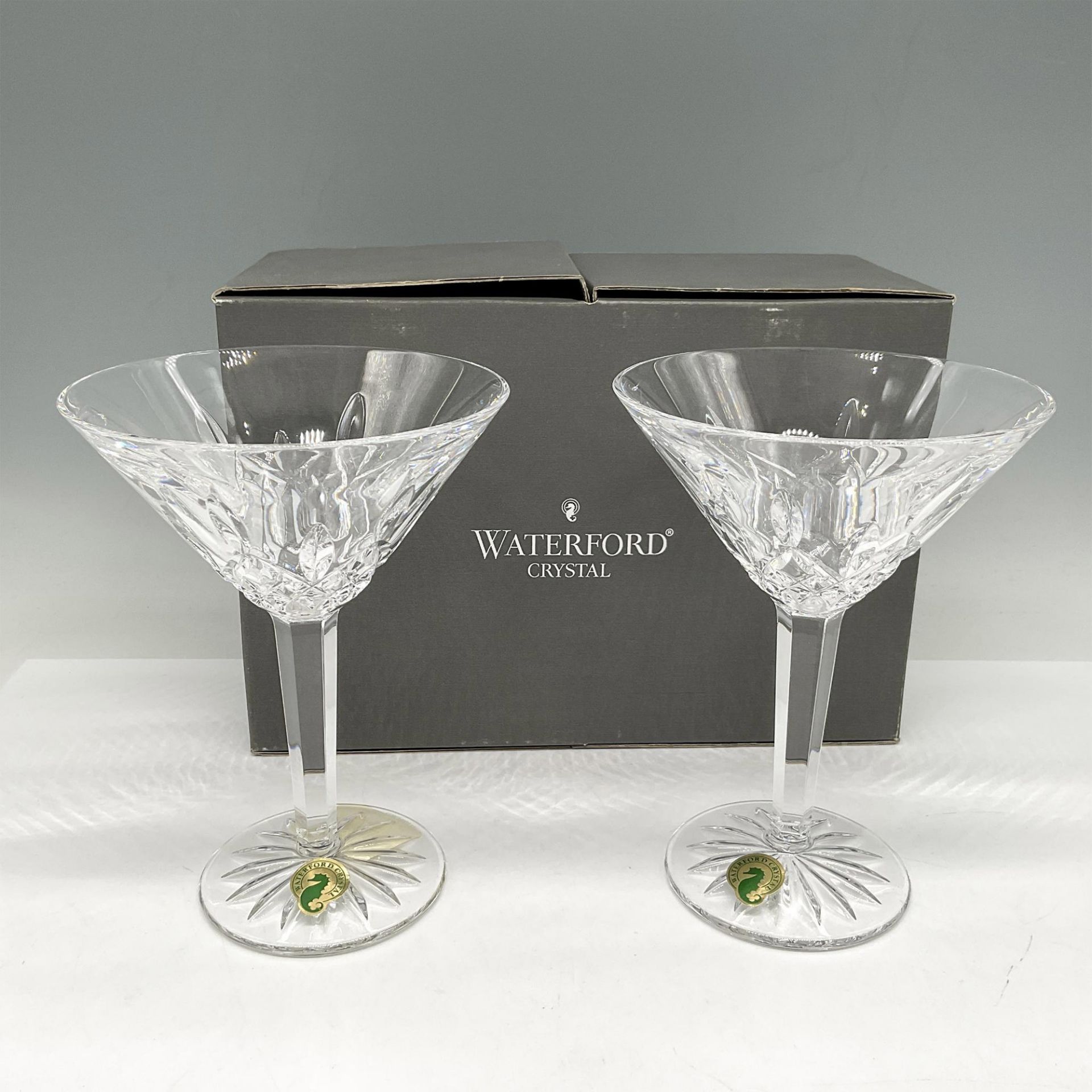 Pair of Waterford Crystal Martini Glasses, Lismore - Bild 4 aus 4