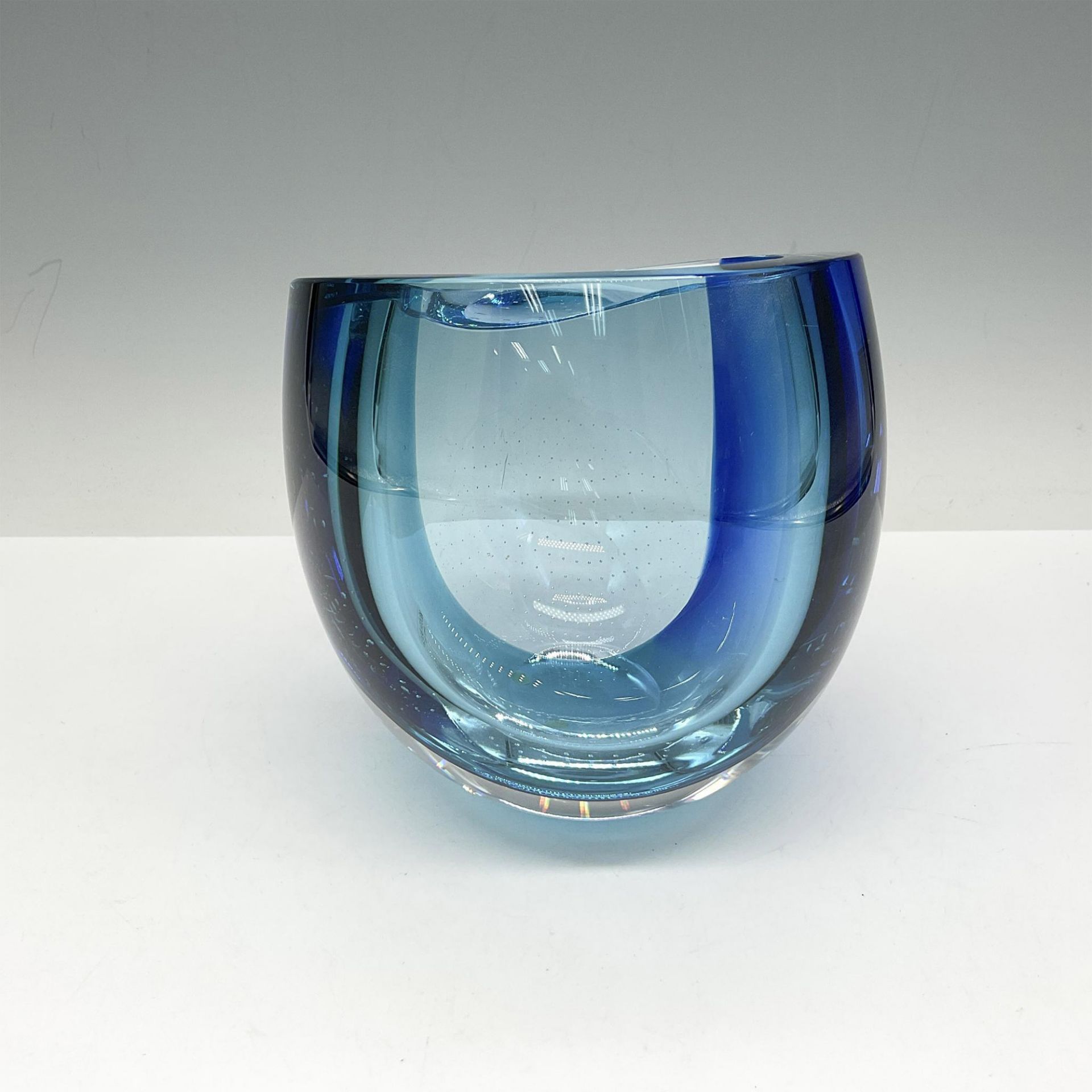 Kosta Boda Blue Glass Bowl - Image 3 of 4