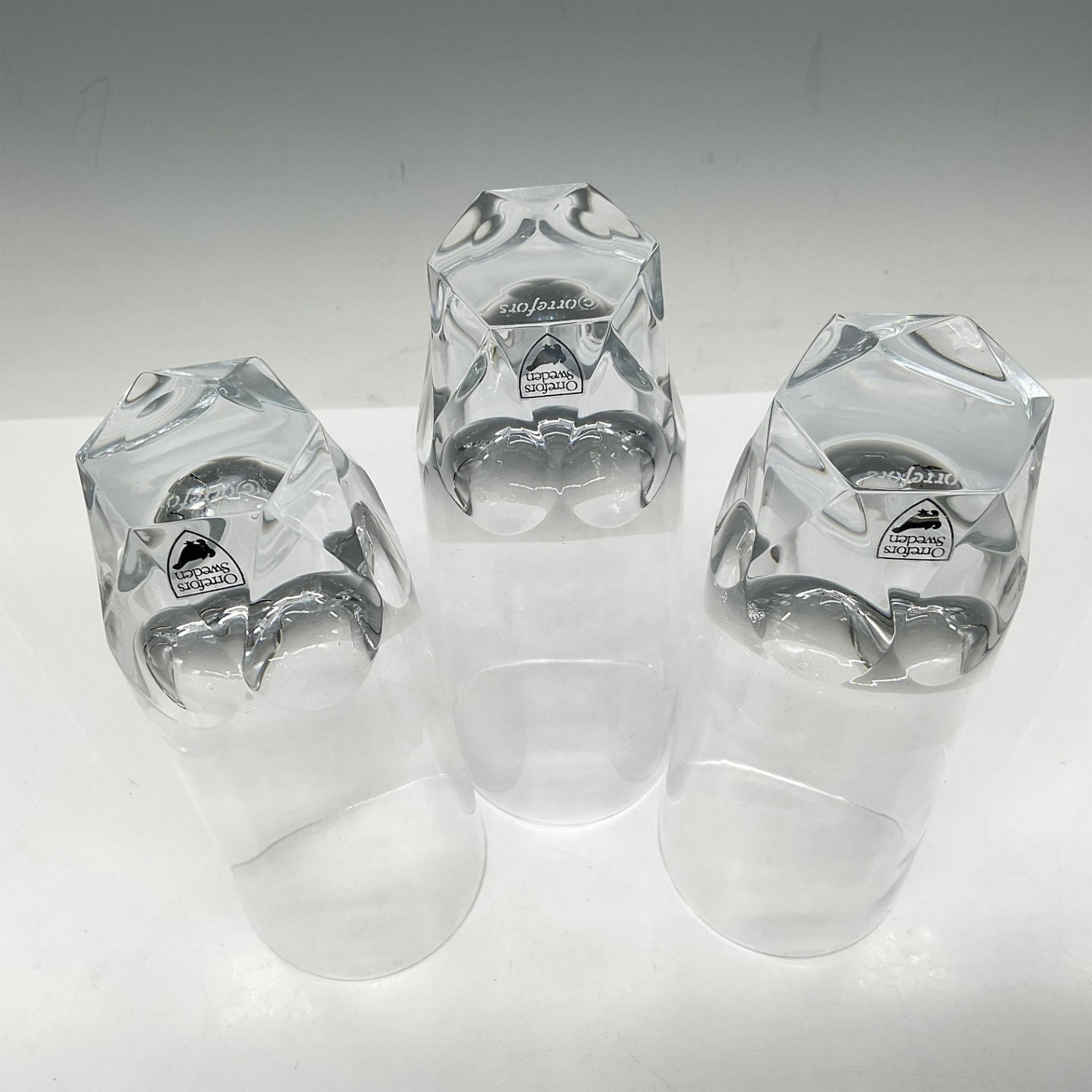 3pc Orrefors Crystal Highball Glass, Carat - Bild 3 aus 4