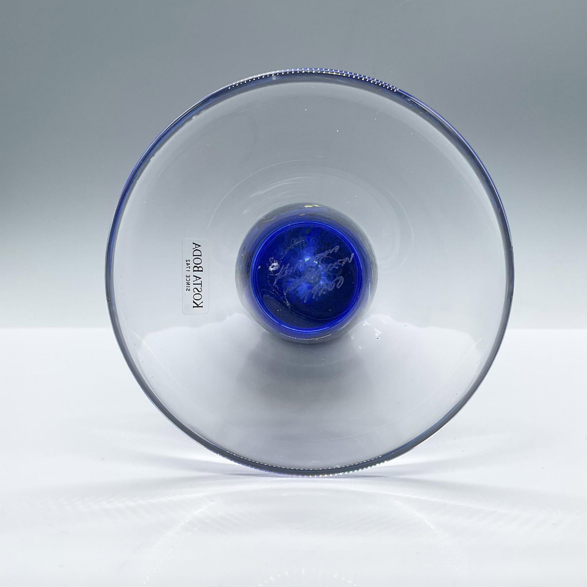 Kosta Boda Crystal Vase, Satellite Blue 49250 - Bild 3 aus 4