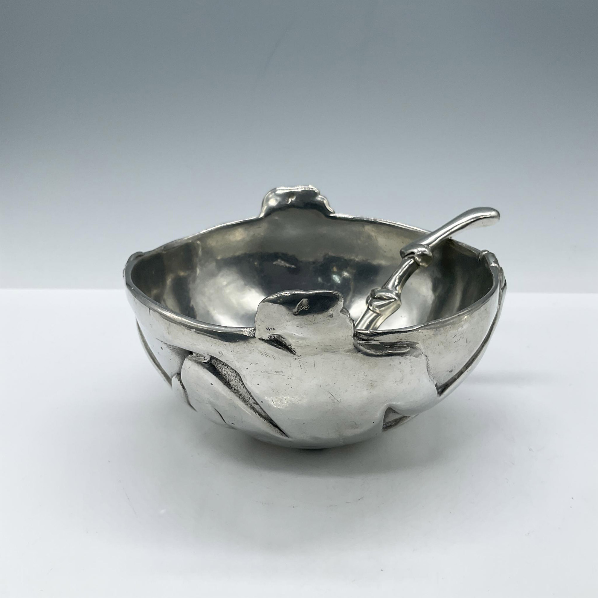 2pc Carrol Boyes Figural Pewter Bowl and Spoon - Image 3 of 5
