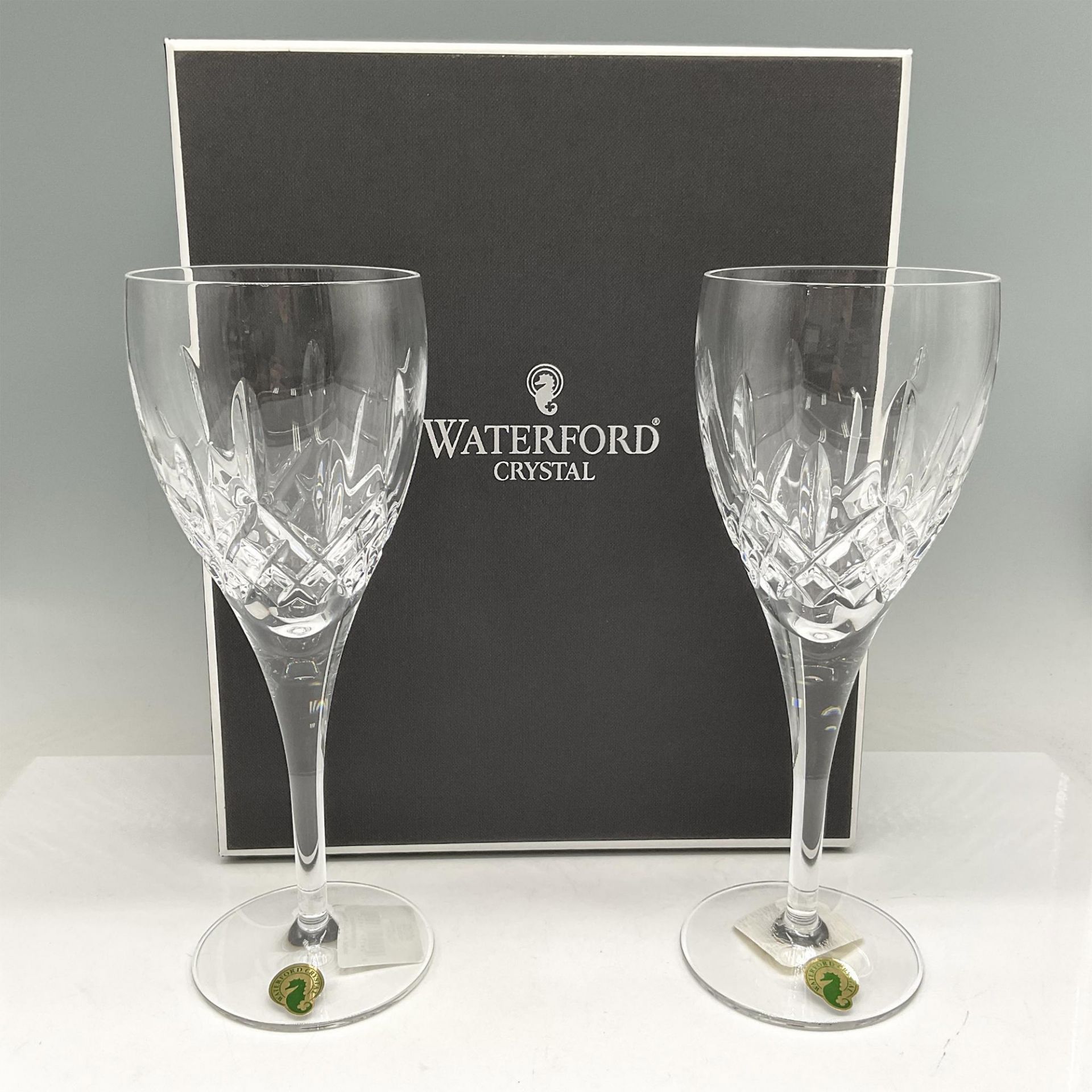 Pair of Waterford Crystal Goblets, Lismore Nouveau - Bild 4 aus 4