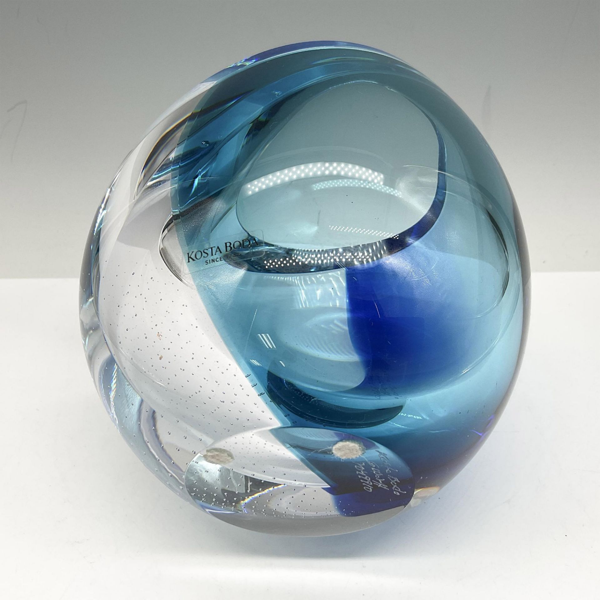 Kosta Boda Blue Glass Bowl - Image 4 of 4