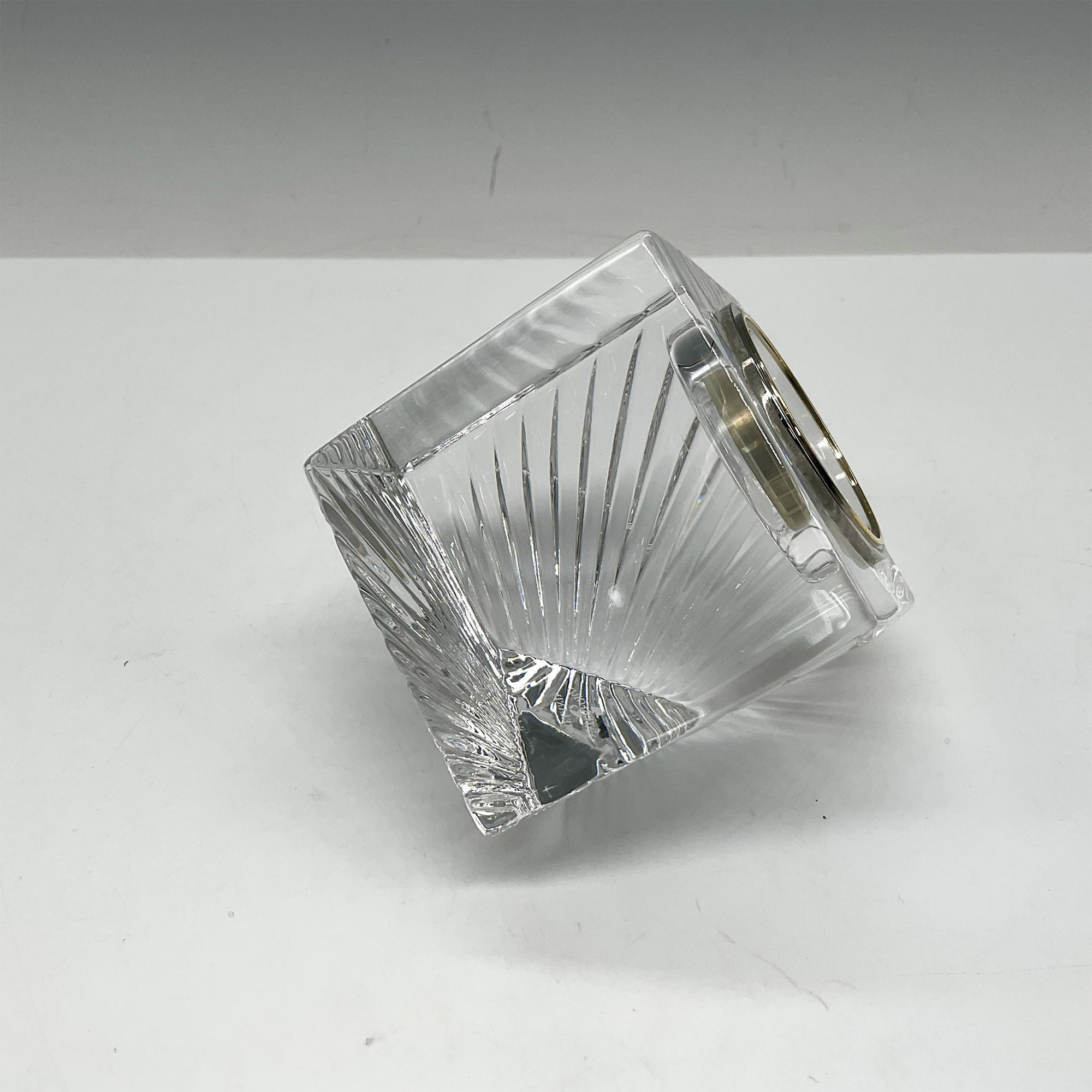 Waterford Crystal Time Pieces, Meridian Cube Desk Clock - Image 2 of 4