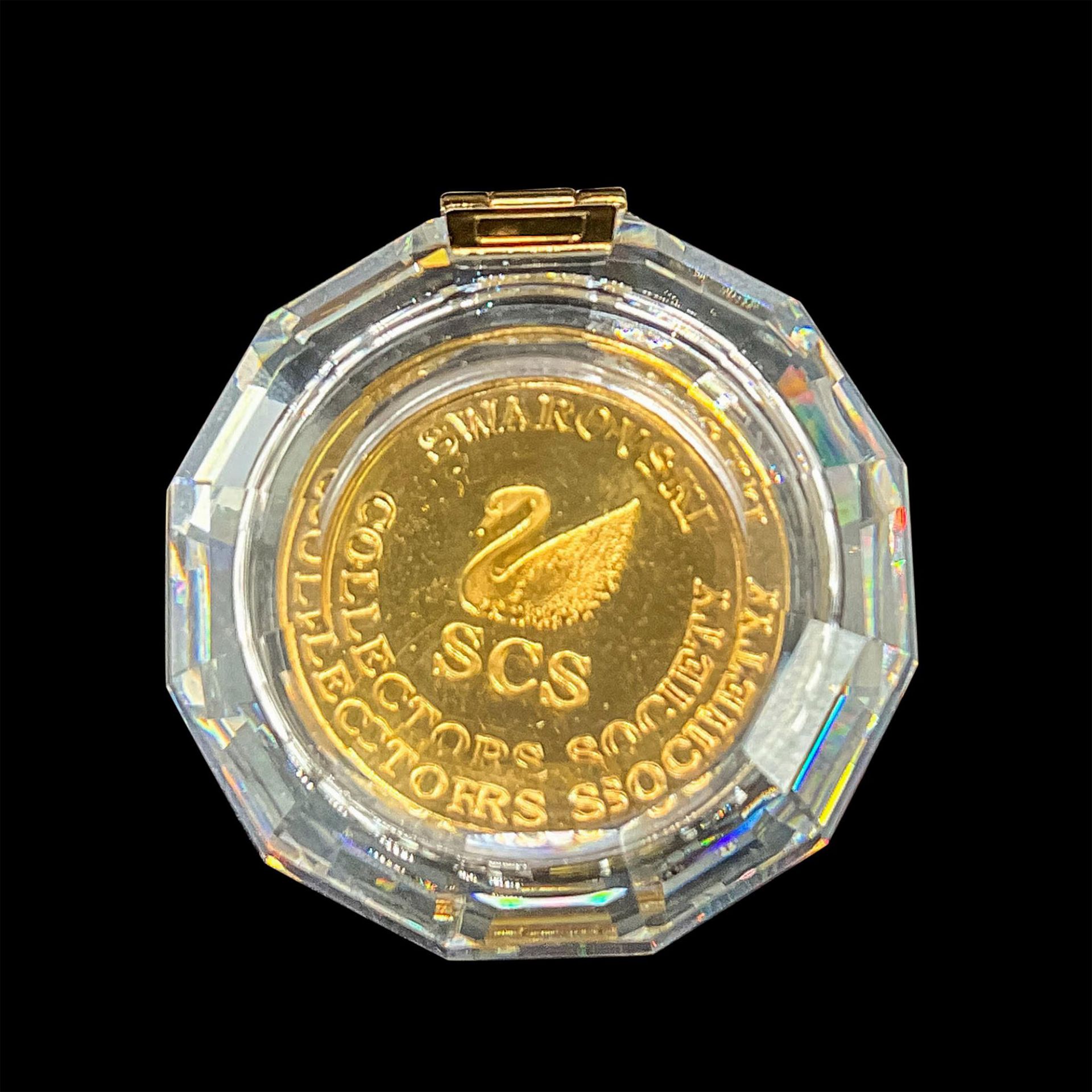 Swarovski Crystal Figurine SCS Coin in Crystal Box - Bild 4 aus 5