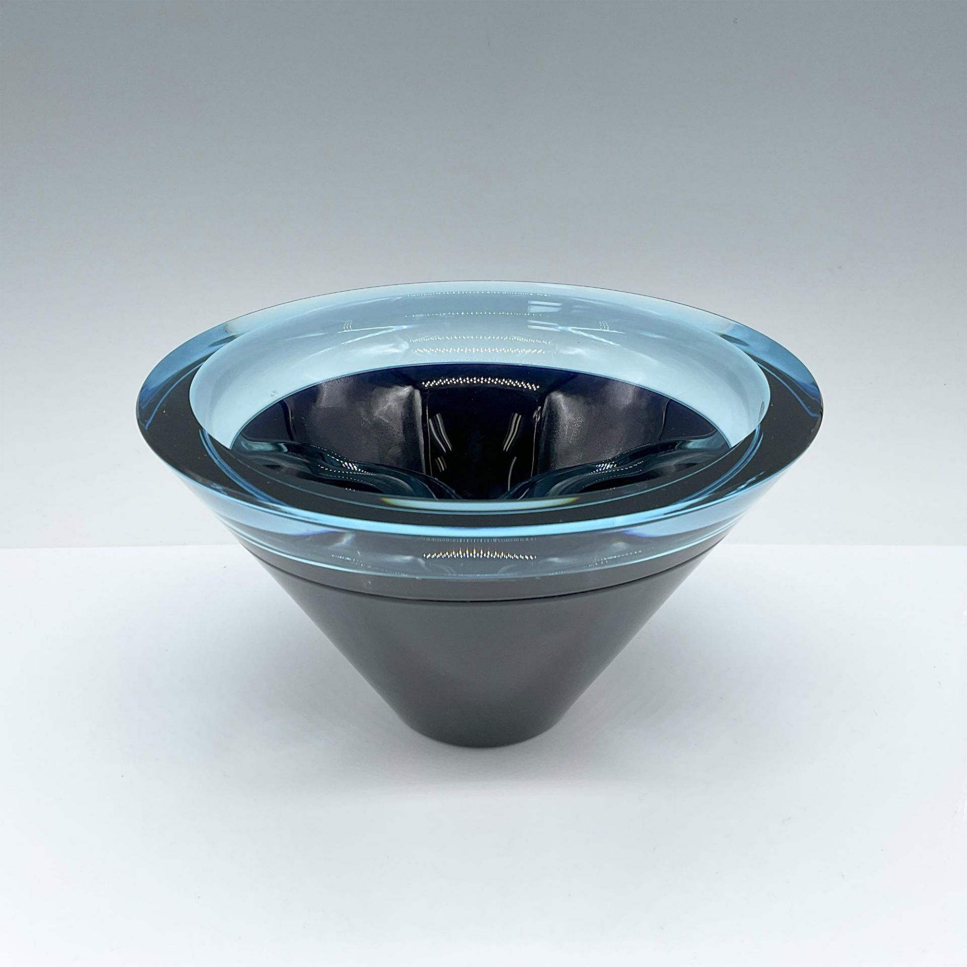 Sasaki Art Crystal Bowl, Black and Blue - Bild 2 aus 3