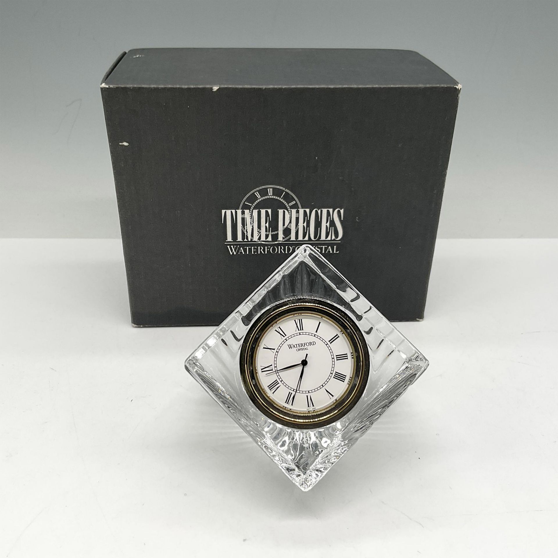 Waterford Crystal Time Pieces, Meridian Cube Desk Clock - Image 4 of 4
