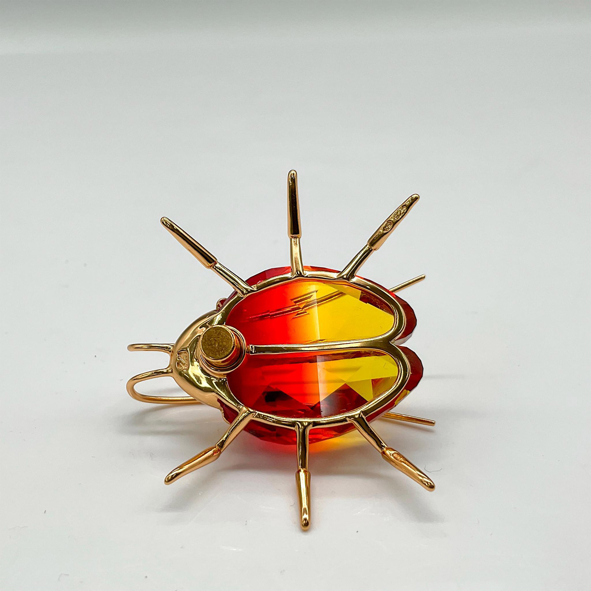 Daniel Swarovski Crystal Medium Brooch, Fire Opal Beetle - Image 3 of 4