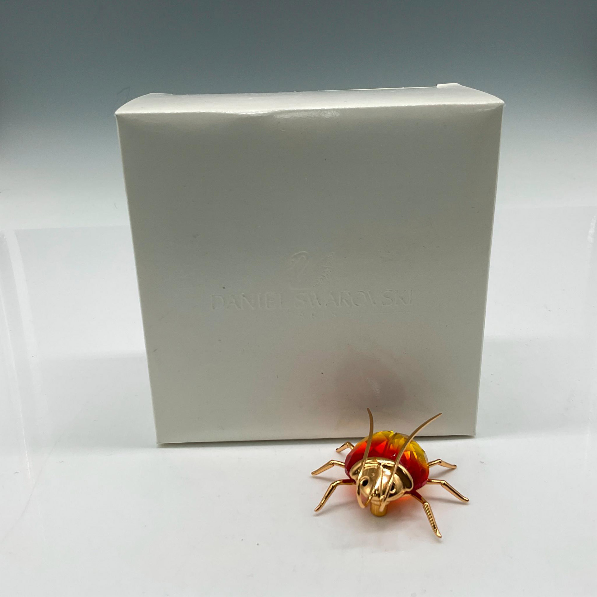 Daniel Swarovski Crystal Medium Brooch, Fire Opal Beetle - Image 4 of 4