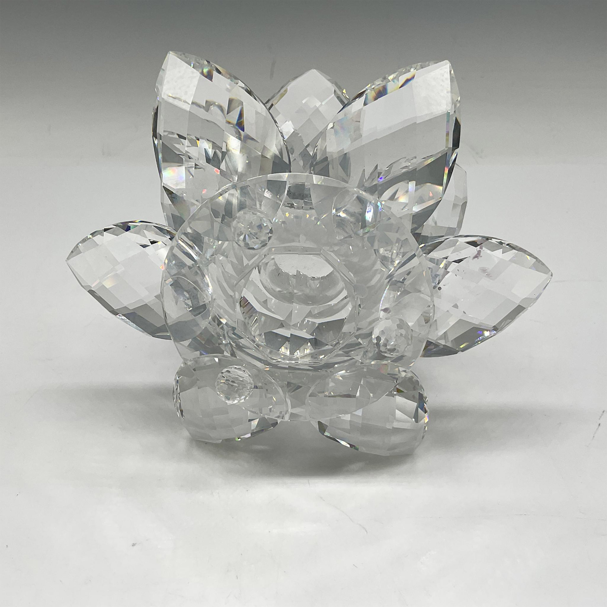 Swarovski Silver Crystal Candle Holder, Large Waterlily - Image 3 of 4