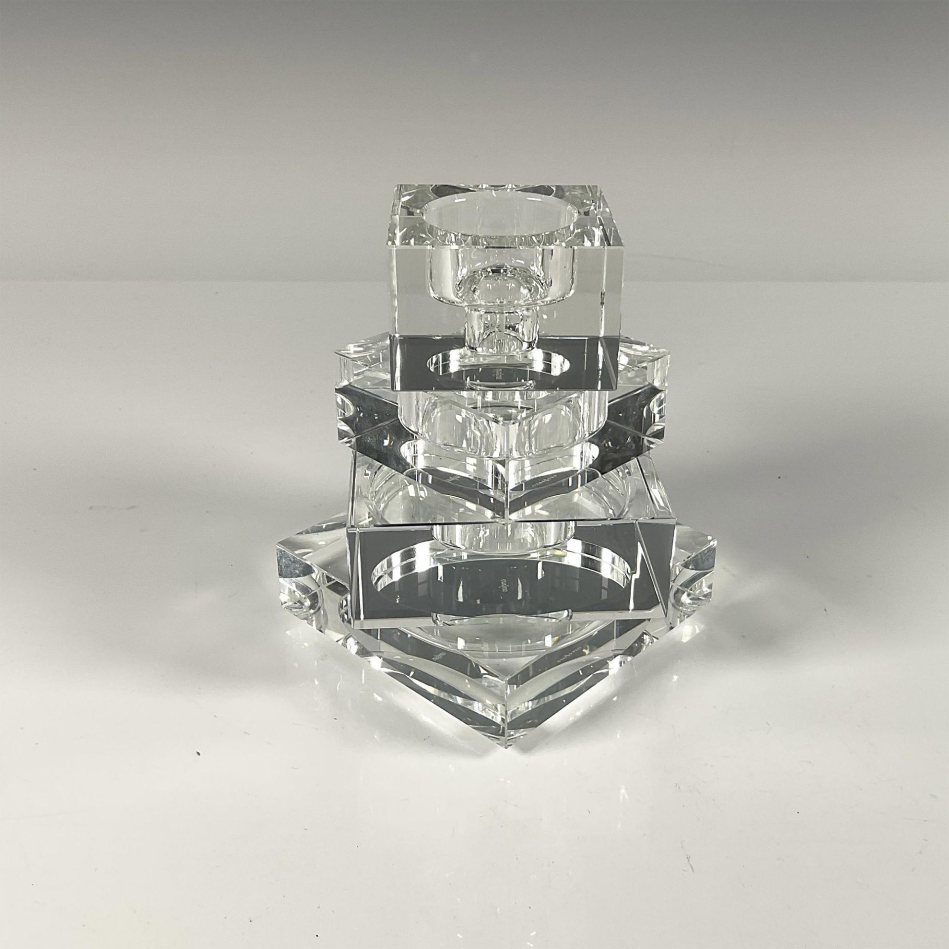 Set of 4 Orrefors Crystal Candleholders, Majestic Totem - Bild 3 aus 5
