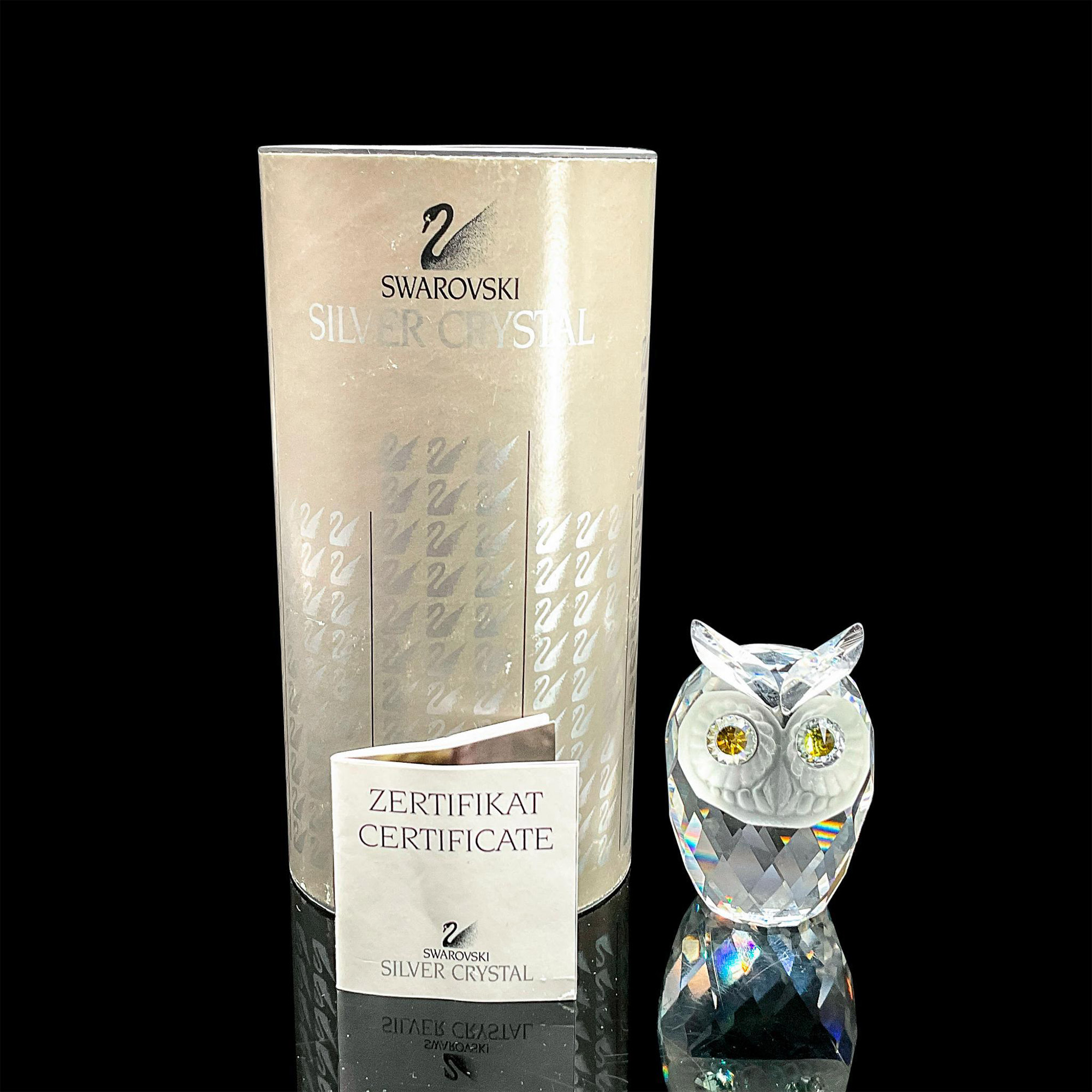 Swarovski Silver Crystal Figurine, Owl - Image 4 of 4