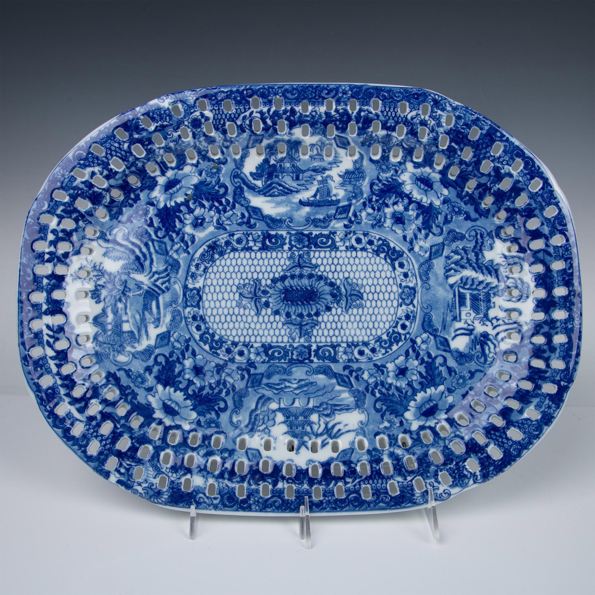 Victoria Ware Ironstone Blue and White Platter