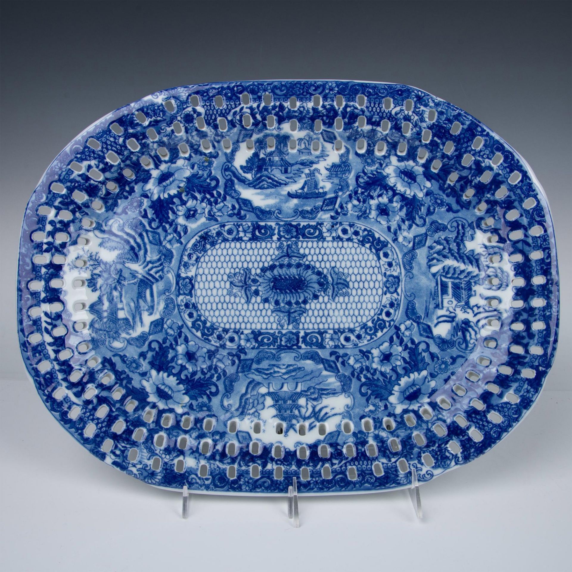 Victoria Ware Ironstone Blue and White Platter