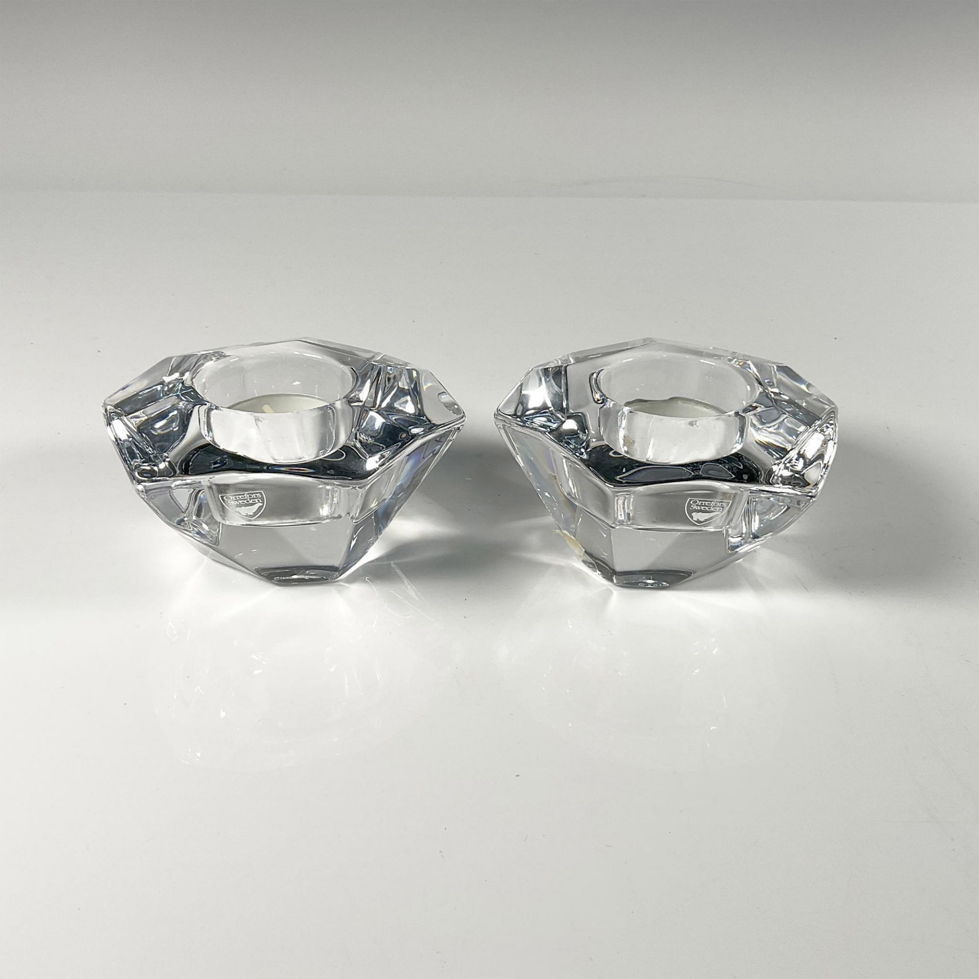 2pc Orrefors Crystal Candleholders, Precious - Bild 2 aus 5