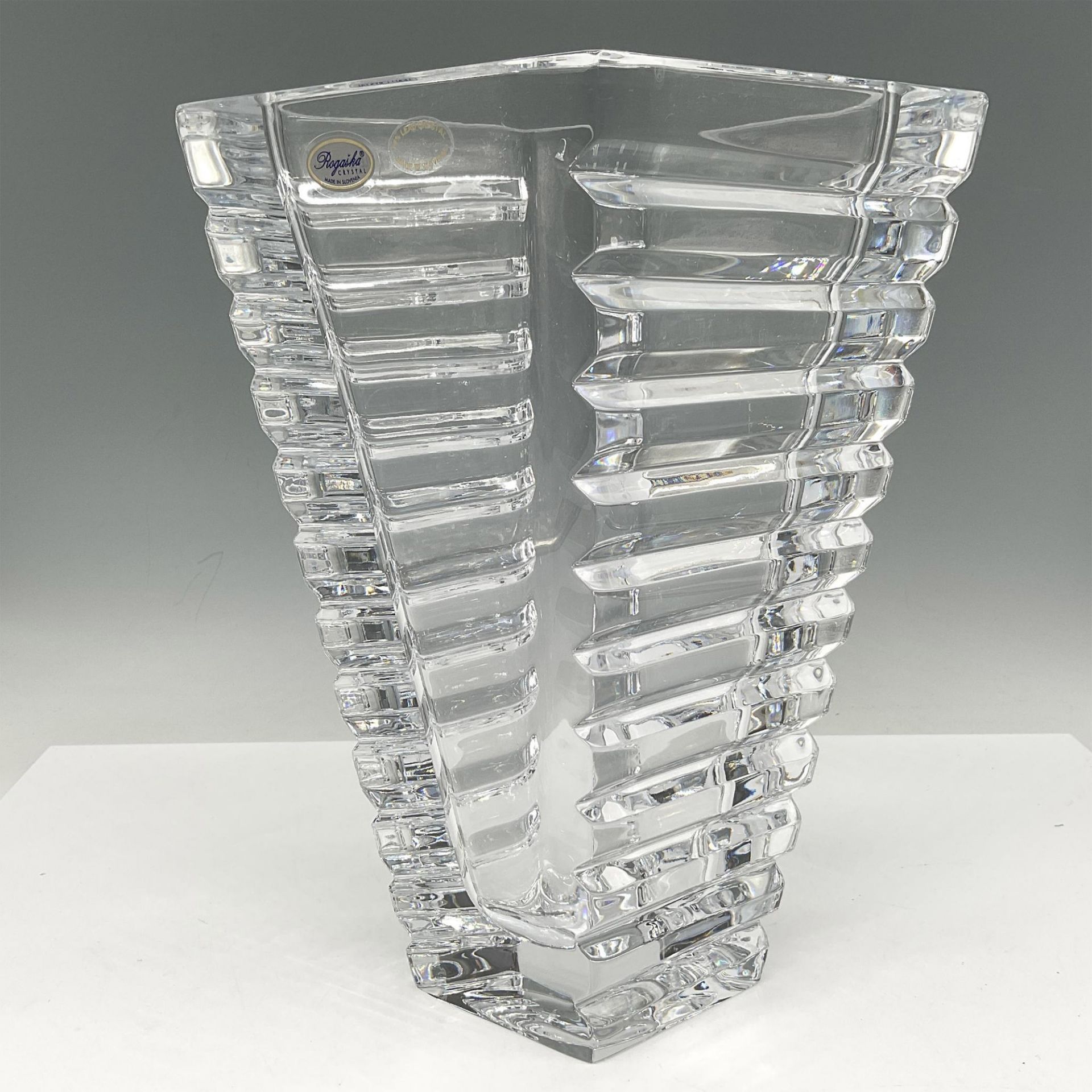 Rogaska Crystal Vase 10", Horizon