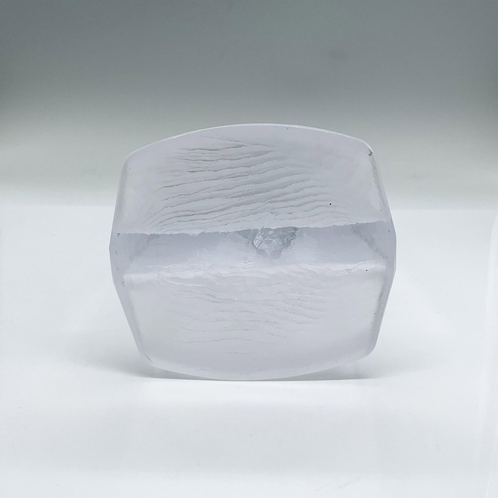 Kosta Boda Glass Candleholder, Ice Age - Image 3 of 3