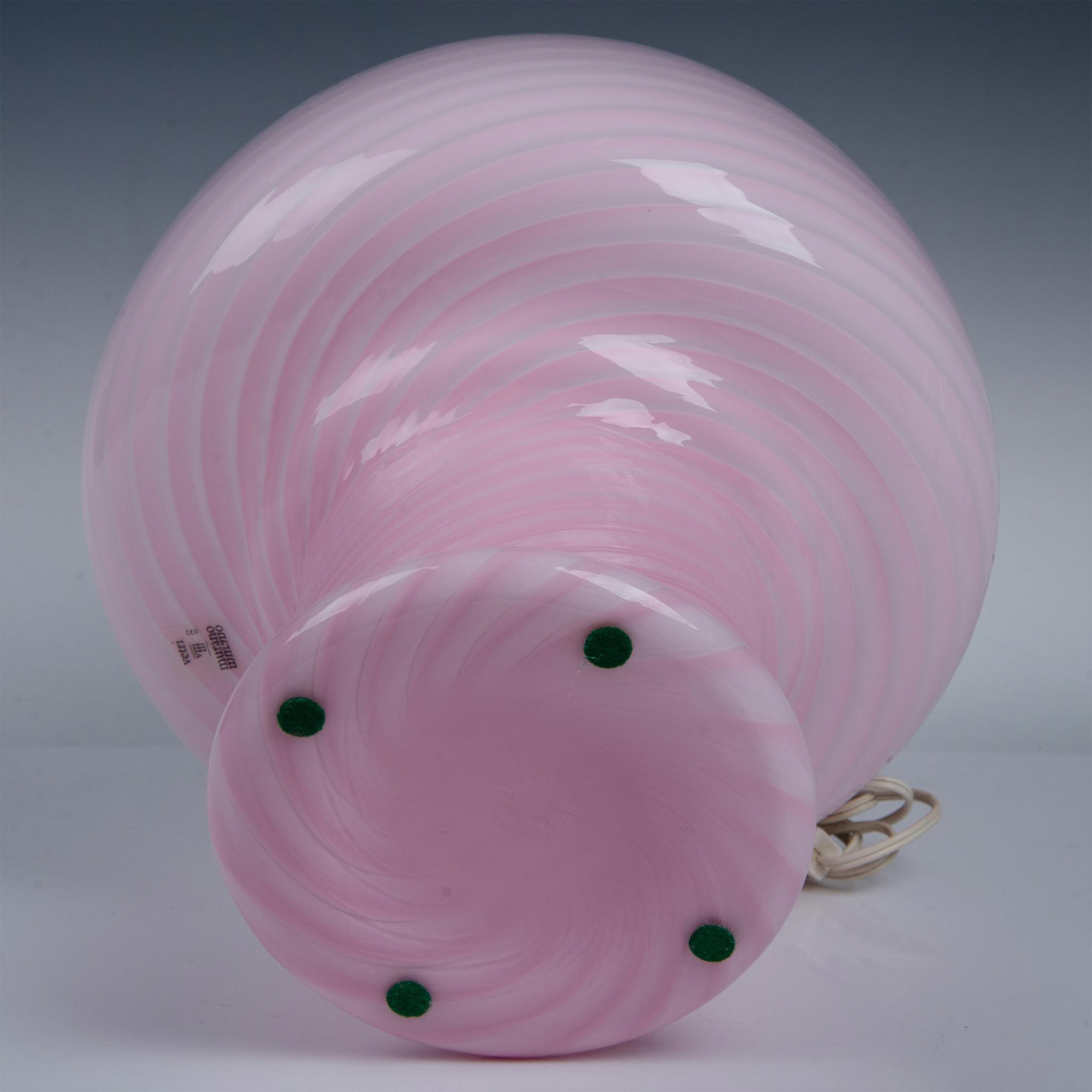 Vetri Murano Pink Glass Mushroom Lamp - Image 4 of 5