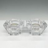 2pc Orrefors Crystal Candle Holders, Max