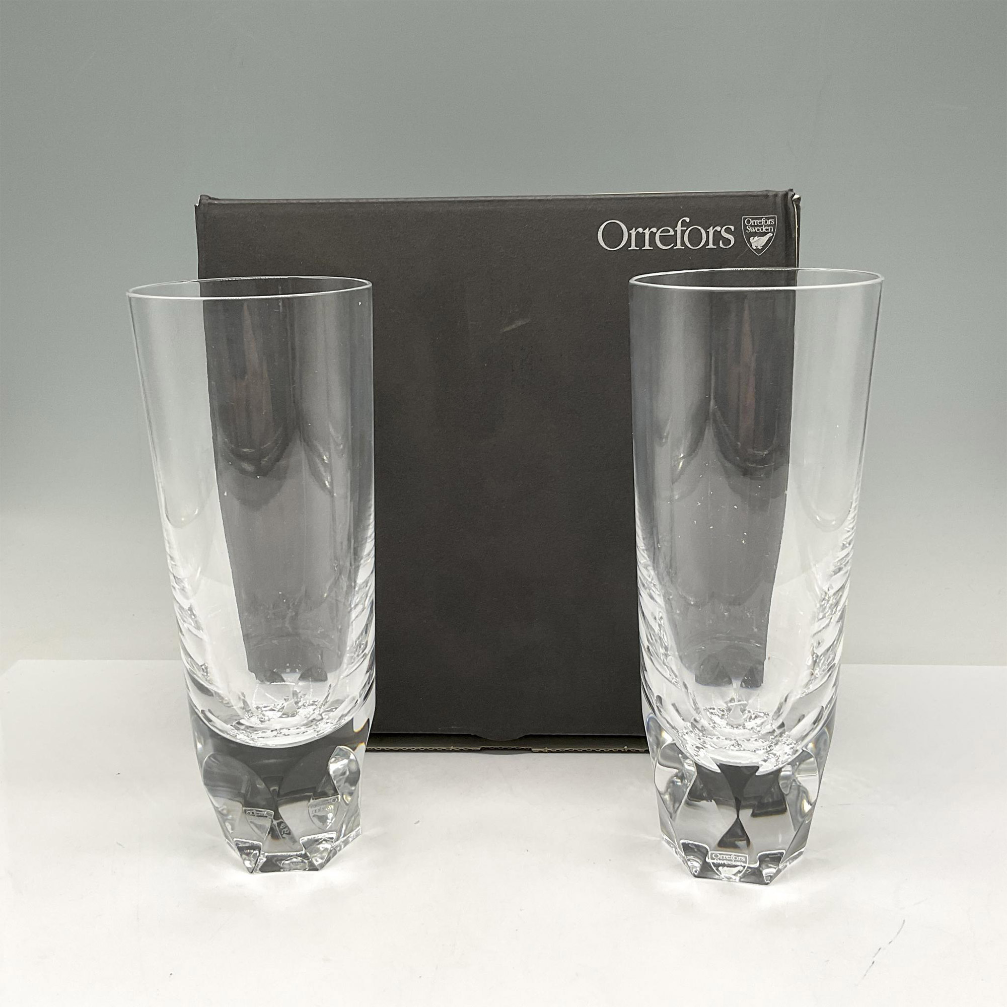 Orrefors Crystal Highball Glasses, Carat - Bild 4 aus 4