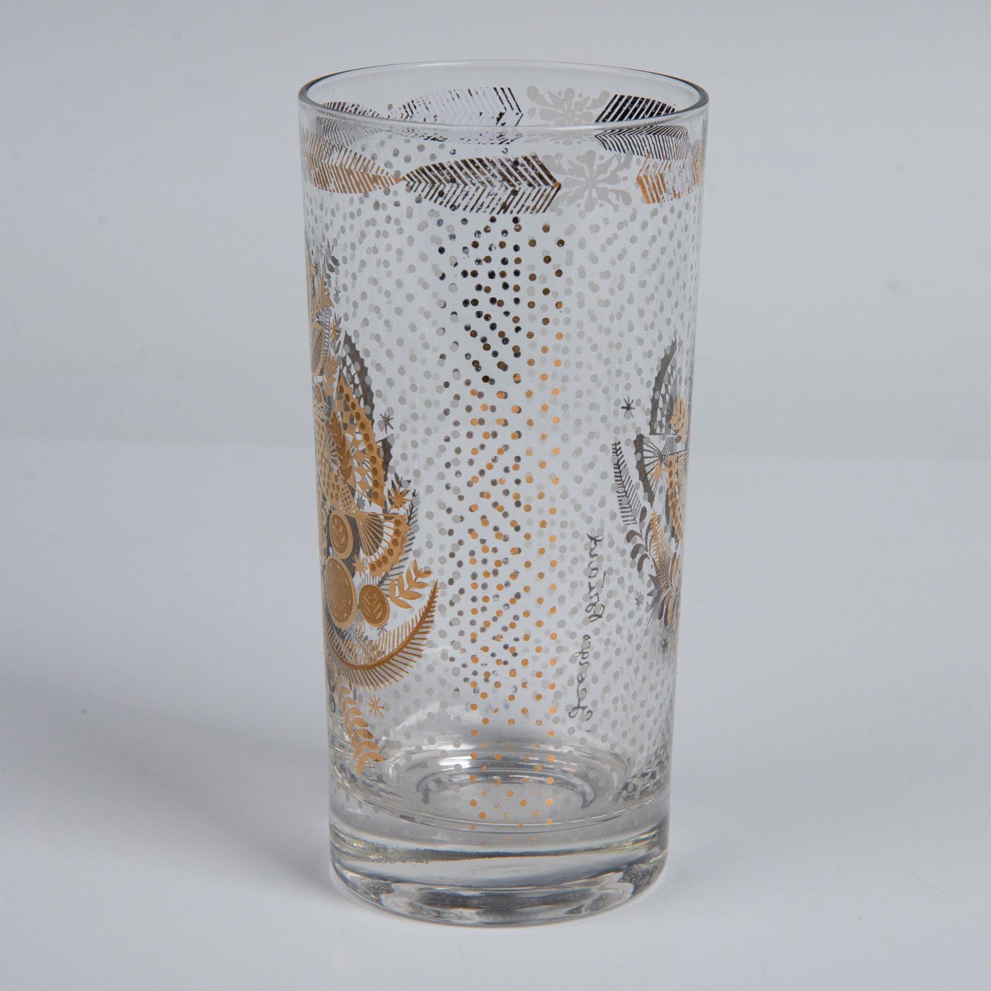 7pc Georges Briard Highball Glasses, Sonata Pattern - Image 3 of 5