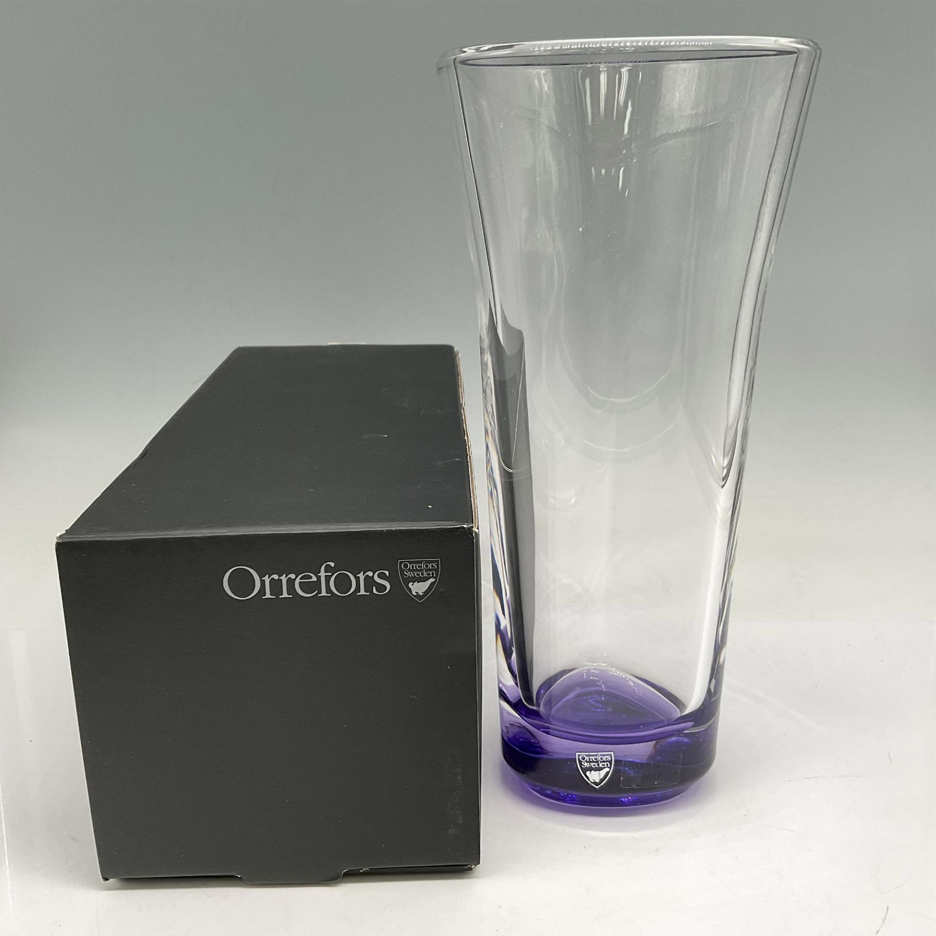 Orrefors Crystal Tre Vase 9.5", Violet - Bild 4 aus 4