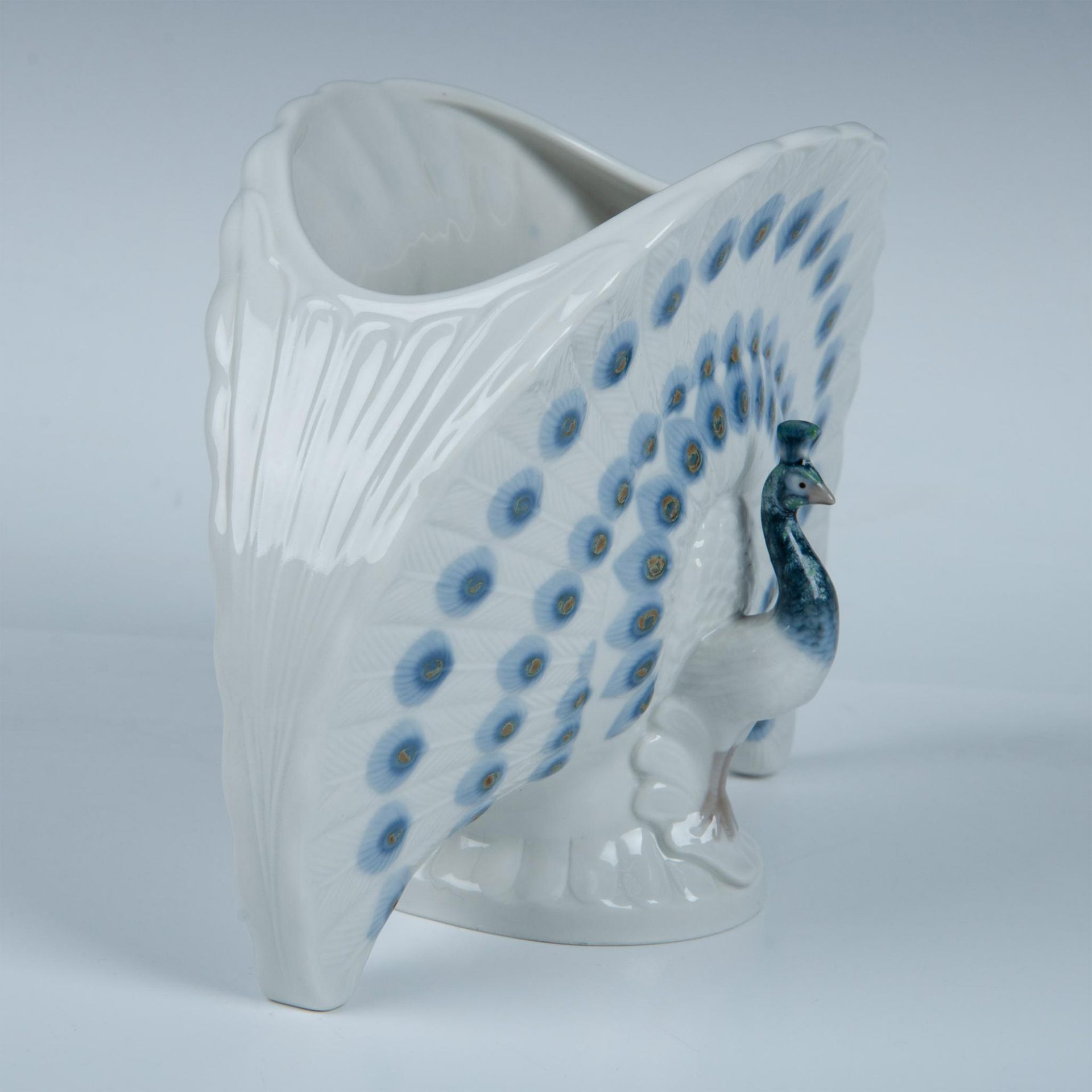 Lladro Porcelain Vase, Peacock - Bild 2 aus 5