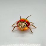 Daniel Swarovski Crystal Medium Brooch, Fire Opal Beetle