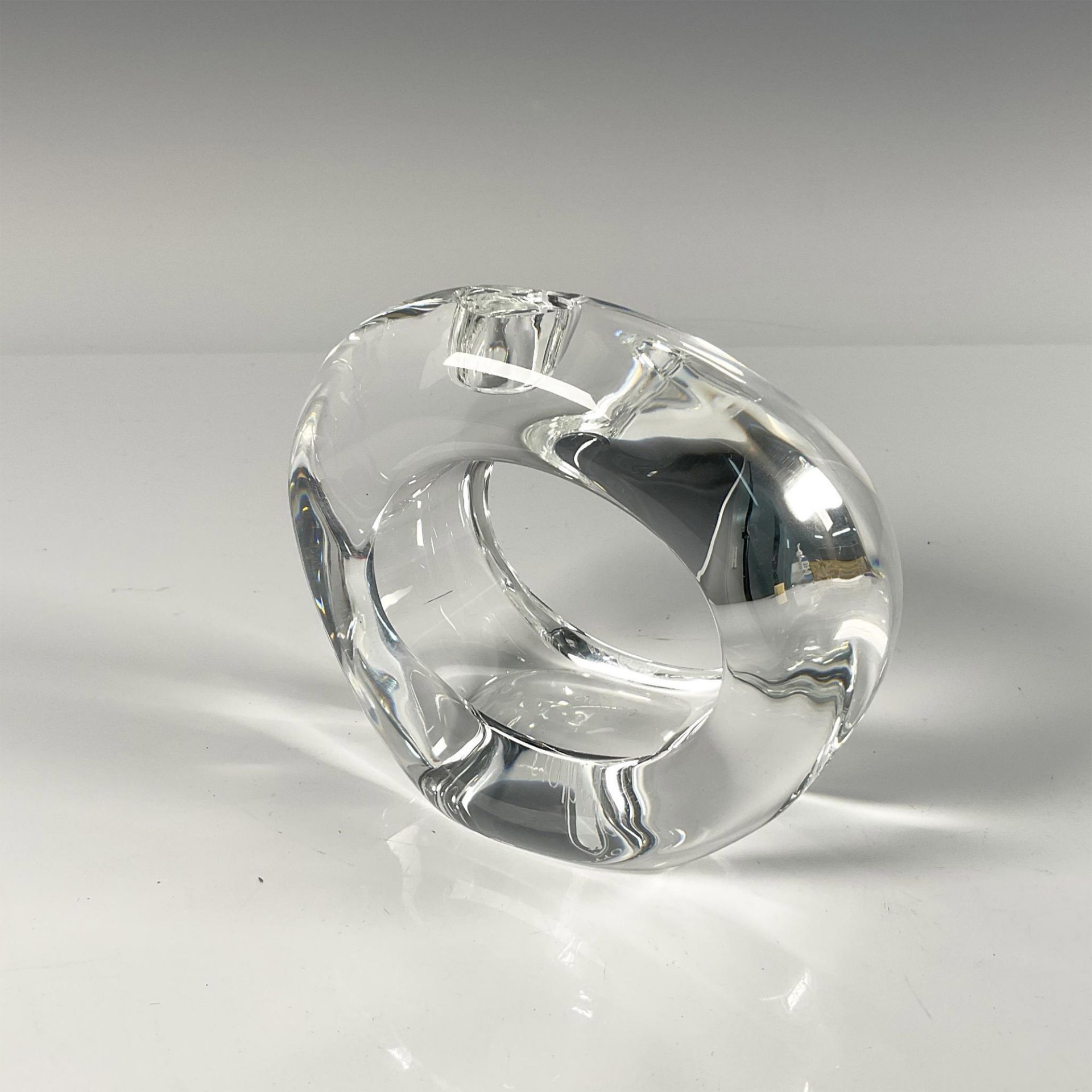 Orrefors Oval Crystal Candleholder, Avlang - Image 2 of 4