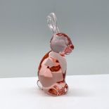 Pink Art Glass Rabbit Figurine