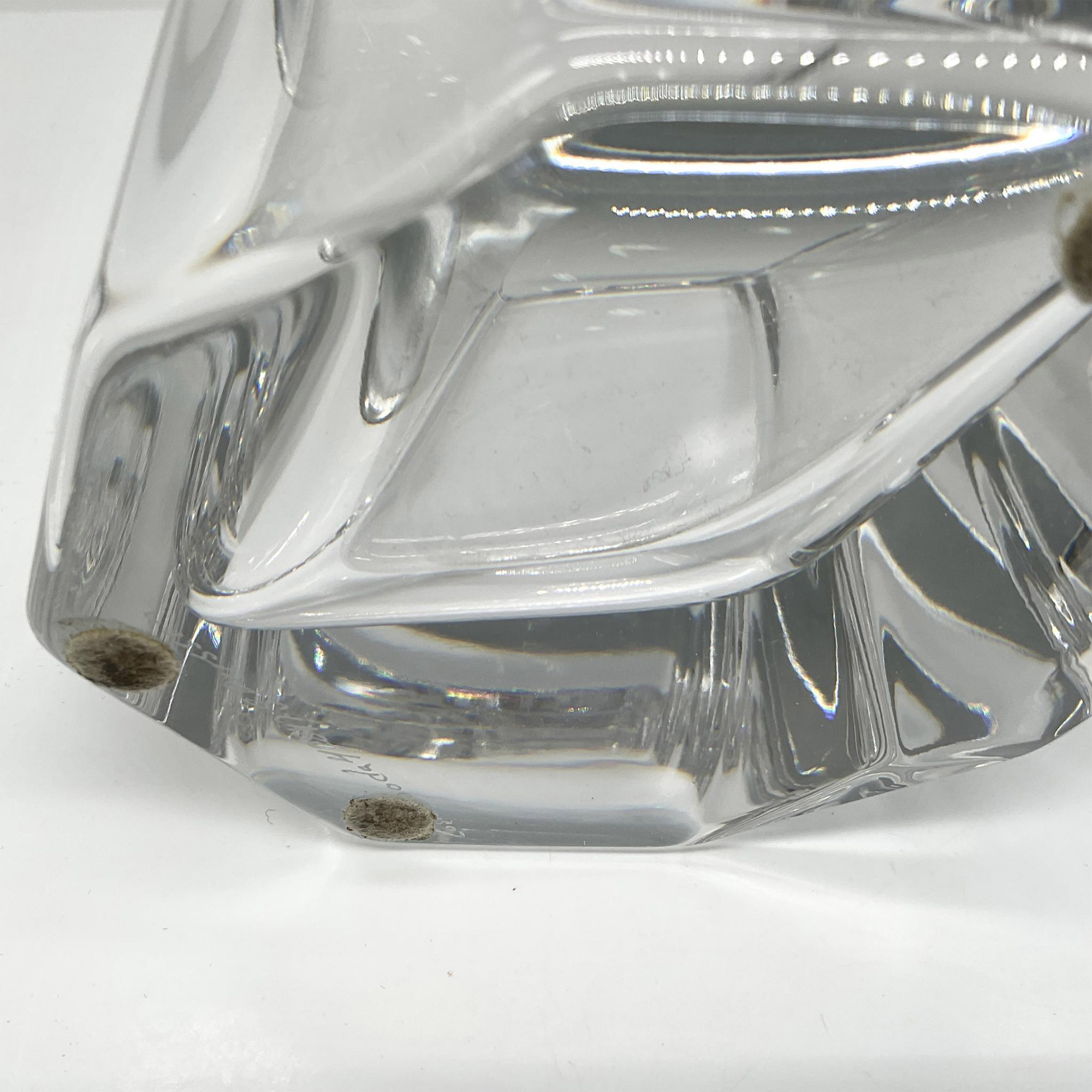 Kosta Boda Four-Sided Crystal Vase, Signed - Image 4 of 4