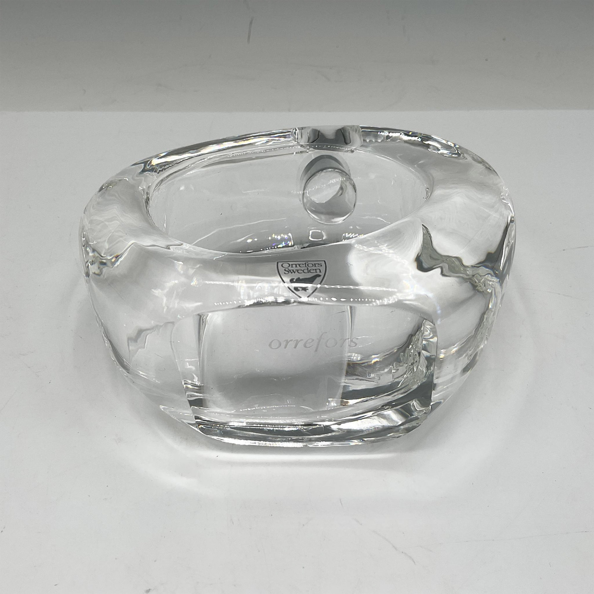 Orrefors Crystal Oval Candle Holder - Image 4 of 5