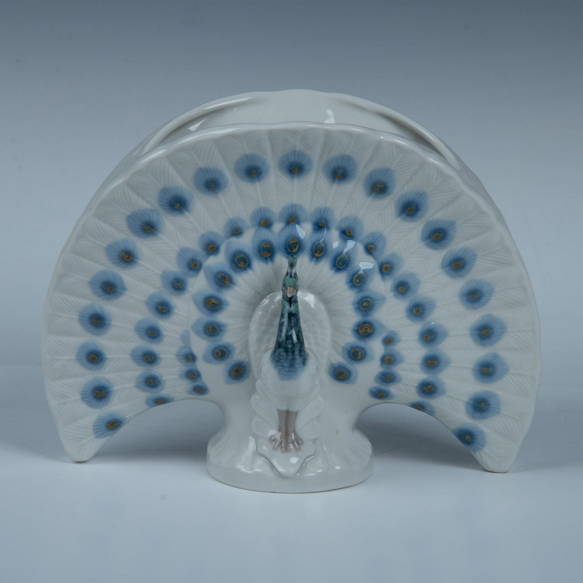 Lladro Porcelain Vase, Peacock - Bild 4 aus 5