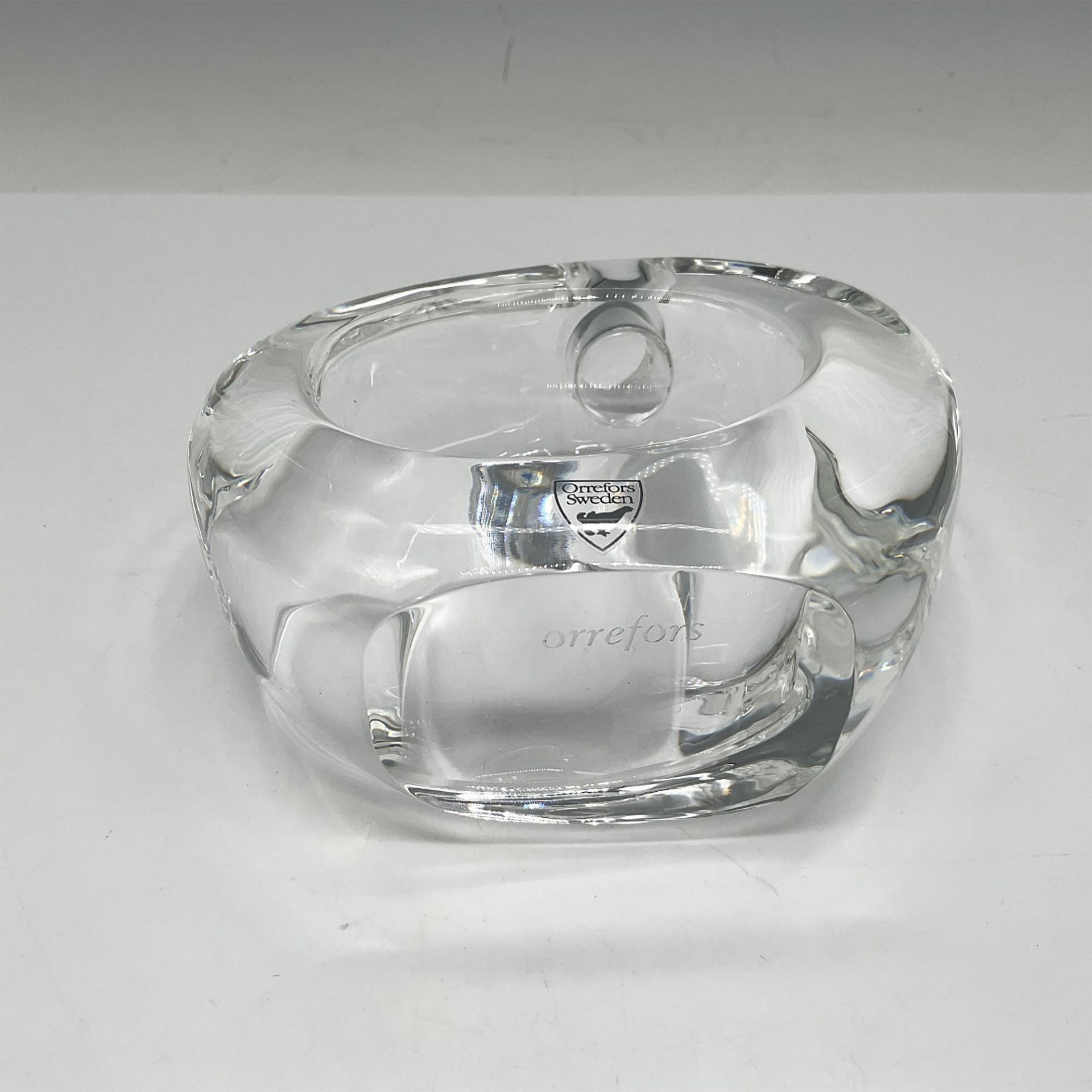 Orrefors Crystal Oval Candle Holder - Image 4 of 5