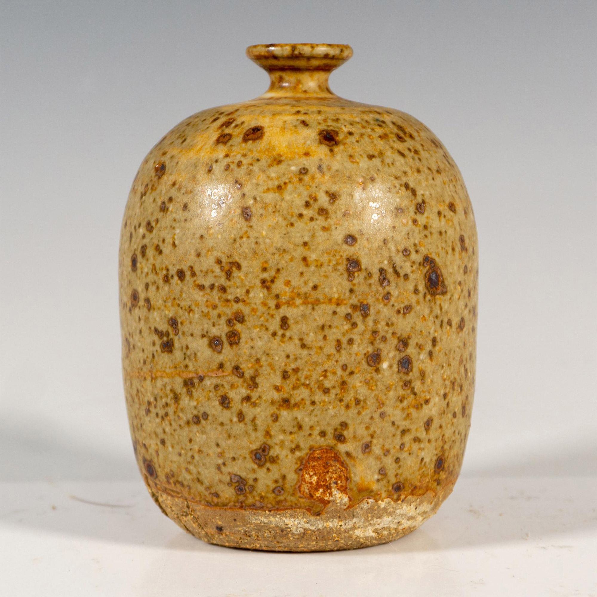 Vintage Stoneware Speckled Bud Vase - Image 2 of 3