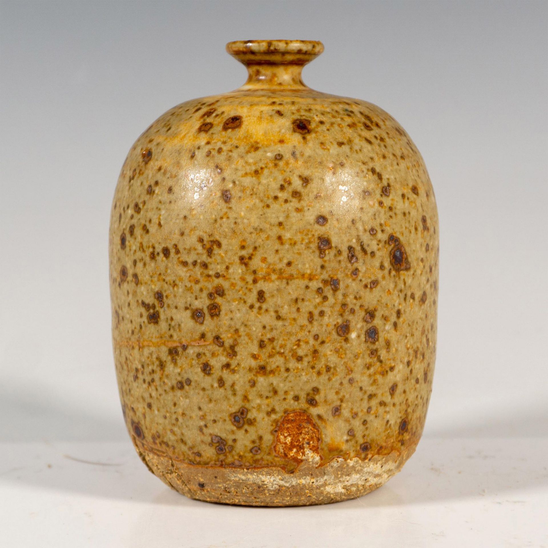 Vintage Stoneware Speckled Bud Vase - Bild 2 aus 3