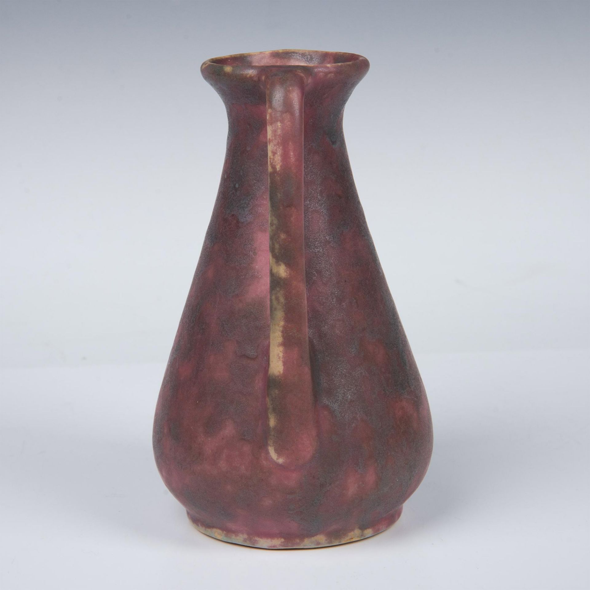 Art Nouveau Arts and Crafts Pottery Mottled Mauve Pink Vase - Image 2 of 5