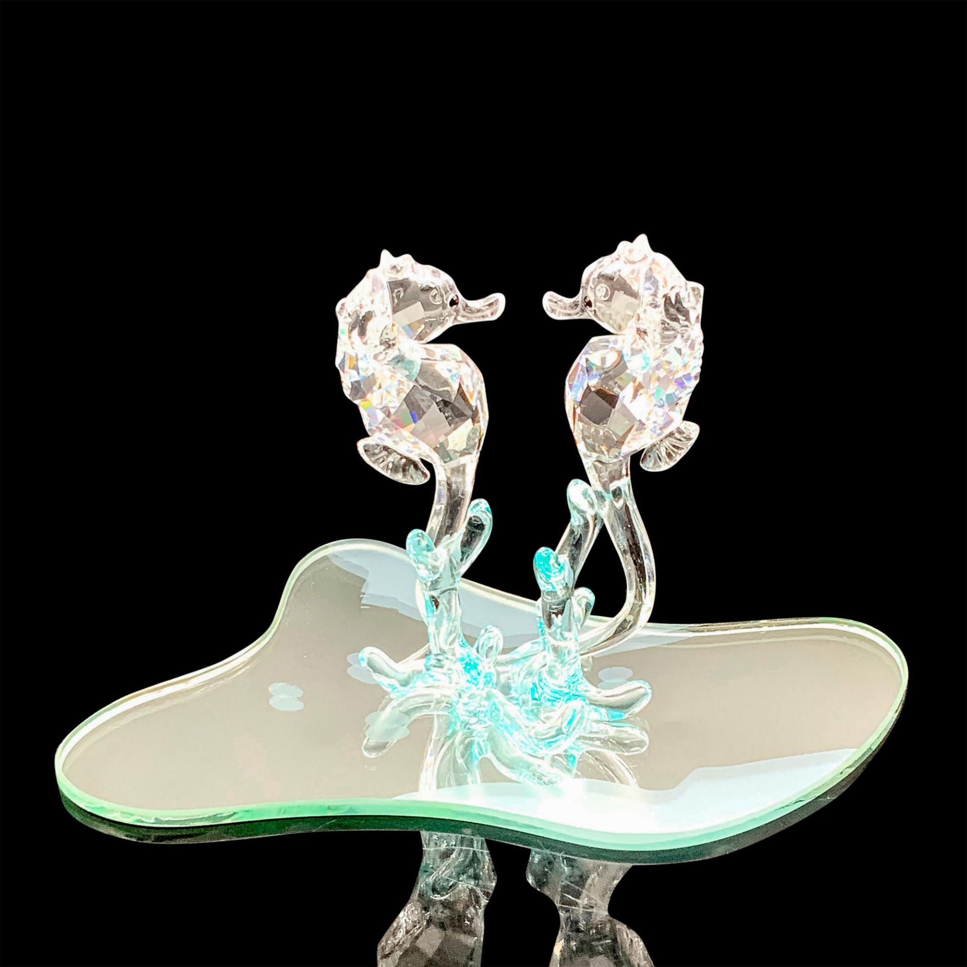 Swarovski Crystal Figurine + Base, Seahorses - Image 2 of 4