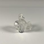 Lalique Crystal Figurine, Deux Cygnes