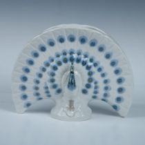 Lladro Porcelain Vase, Peacock